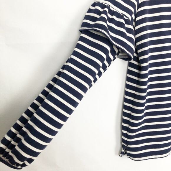 Old Navy Ruffled Sleeves Striped Sweater Size Medium - Picture 6 of 13